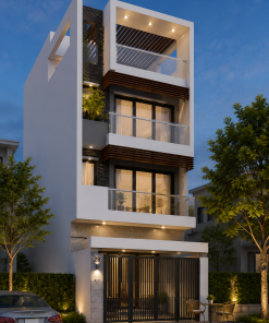 Thiết kế nhà phố 4 tầng ở khu dân cư T30
