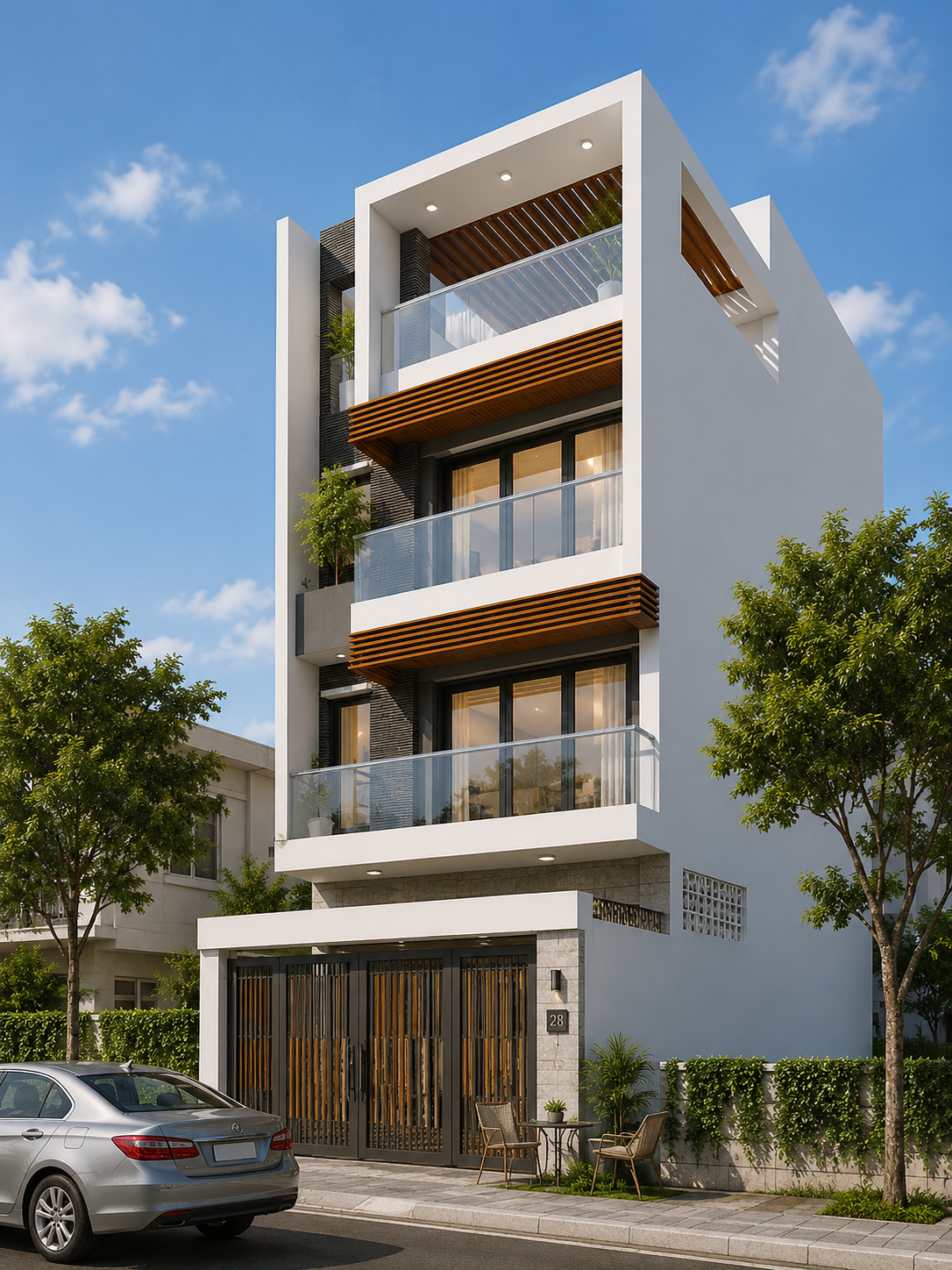 Thiết kế nhà phố 4 tầng ở khu dân cư T30 - Ảnh 7